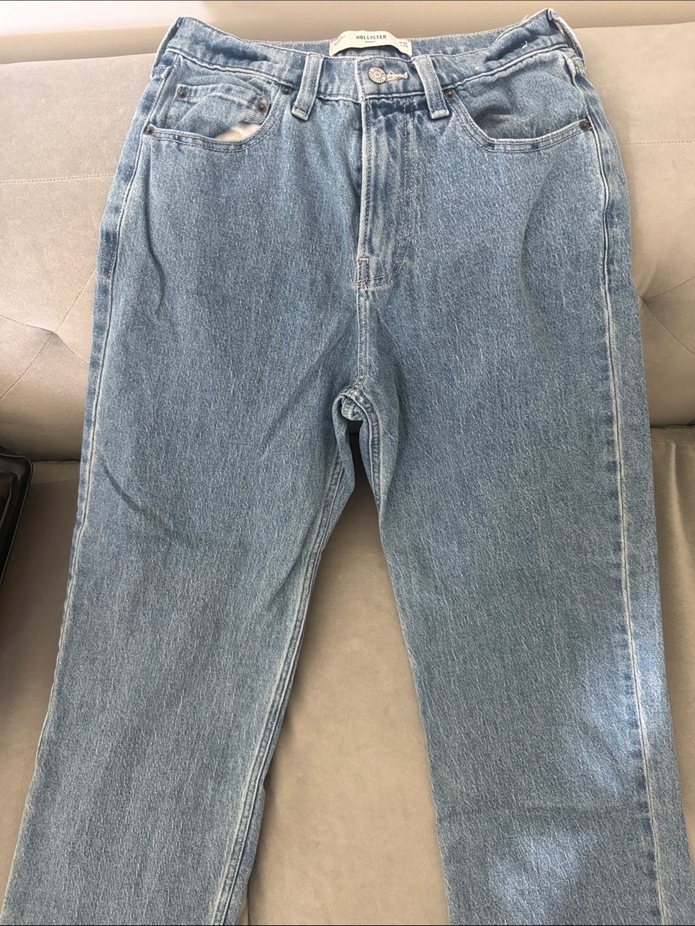 Hollister Men's Light Wash Baggy Jeans